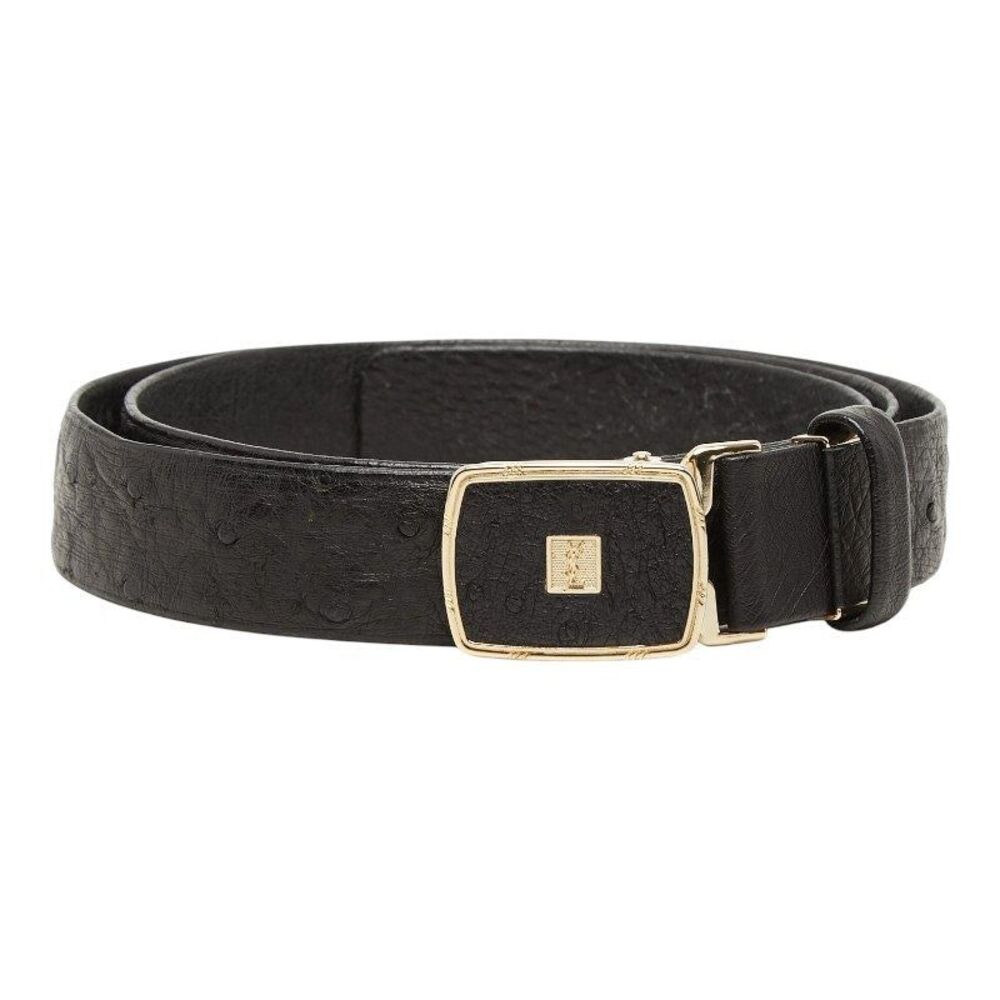 Saint Laurent Embossed Leather Belt